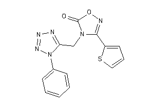 4-[(1-phenyltetrazol-5-yl)methyl]-3-(2-thienyl)-1,2,4-oxadiazol-5-one