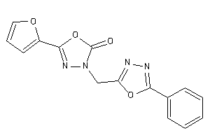 5-(2-furyl)-3-[(5-phenyl-1,3,4-oxadiazol-2-yl)methyl]-1,3,4-oxadiazol-2-one