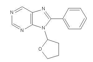 8-phenyl-9-(tetrahydrofuryl)purine