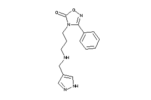 Image of 3-phenyl-4-[3-(1H-pyrazol-4-ylmethylamino)propyl]-1,2,4-oxadiazol-5-one