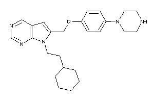 Image of 7-(2-cyclohexylethyl)-6-[(4-piperazinophenoxy)methyl]pyrrolo[2,3-d]pyrimidine