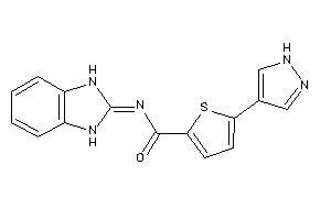 Image of N-(1,3-dihydrobenzimidazol-2-ylidene)-5-(1H-pyrazol-4-yl)thiophene-2-carboxamide