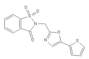 1,1-diketo-2-[[5-(2-thienyl)oxazol-2-yl]methyl]-1,2-benzothiazol-3-one