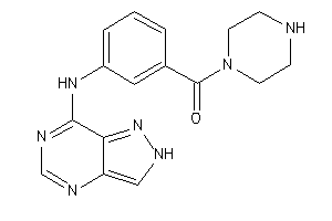 Image of Piperazino-[3-(2H-pyrazolo[4,3-d]pyrimidin-7-ylamino)phenyl]methanone