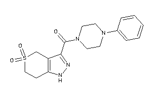 (5,5-diketo-1,4,6,7-tetrahydrothiopyrano[4,3-c]pyrazol-3-yl)-(4-phenylpiperazino)methanone