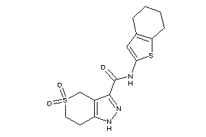 5,5-diketo-N-(4,5,6,7-tetrahydrobenzothiophen-2-yl)-1,4,6,7-tetrahydrothiopyrano[4,3-c]pyrazole-3-carboxamide