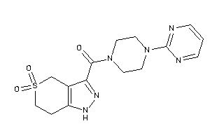 (5,5-diketo-1,4,6,7-tetrahydrothiopyrano[4,3-c]pyrazol-3-yl)-[4-(2-pyrimidyl)piperazino]methanone