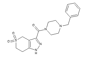 (4-benzylpiperazino)-(5,5-diketo-1,4,6,7-tetrahydrothiopyrano[4,3-c]pyrazol-3-yl)methanone