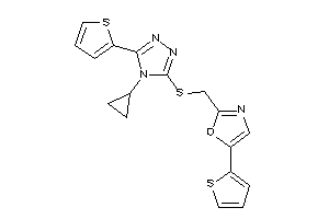 2-[[[4-cyclopropyl-5-(2-thienyl)-1,2,4-triazol-3-yl]thio]methyl]-5-(2-thienyl)oxazole
