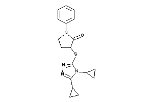 Image of 3-[(4,5-dicyclopropyl-1,2,4-triazol-3-yl)thio]-1-phenyl-2-pyrrolidone