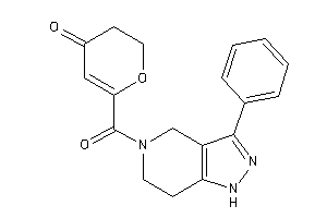 6-(3-phenyl-1,4,6,7-tetrahydropyrazolo[4,3-c]pyridine-5-carbonyl)-2,3-dihydropyran-4-one