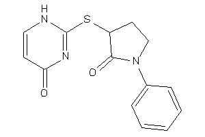 2-[(2-keto-1-phenyl-pyrrolidin-3-yl)thio]-1H-pyrimidin-4-one