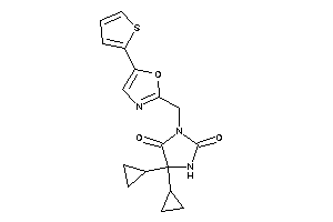 Image of 5,5-dicyclopropyl-3-[[5-(2-thienyl)oxazol-2-yl]methyl]hydantoin