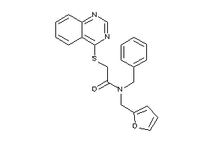 N-benzyl-N-(2-furfuryl)-2-(quinazolin-4-ylthio)acetamide