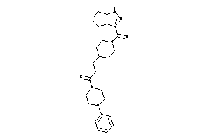 1-(4-phenylpiperazino)-3-[1-(1,4,5,6-tetrahydrocyclopenta[c]pyrazole-3-carbonyl)-4-piperidyl]propan-1-one