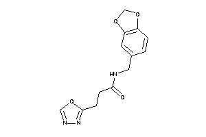 3-(1,3,4-oxadiazol-2-yl)-N-piperonyl-propionamide