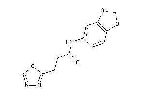 N-(1,3-benzodioxol-5-yl)-3-(1,3,4-oxadiazol-2-yl)propionamide