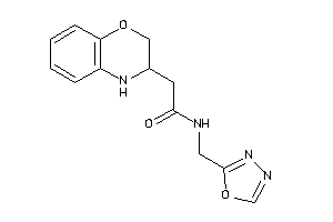 2-(3,4-dihydro-2H-1,4-benzoxazin-3-yl)-N-(1,3,4-oxadiazol-2-ylmethyl)acetamide