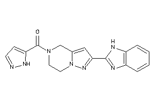 [2-(1H-benzimidazol-2-yl)-6,7-dihydro-4H-pyrazolo[1,5-a]pyrazin-5-yl]-(1H-pyrazol-5-yl)methanone