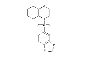 4-(1,3-benzodioxol-5-ylsulfonyl)-2,3,4a,5,6,7,8,8a-octahydrobenzo[b][1,4]oxazine