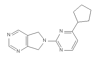 Image of 6-(4-cyclopentylpyrimidin-2-yl)-5,7-dihydropyrrolo[3,4-d]pyrimidine