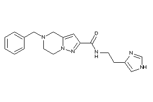 5-benzyl-N-[2-(1H-imidazol-4-yl)ethyl]-6,7-dihydro-4H-pyrazolo[1,5-a]pyrazine-2-carboxamide