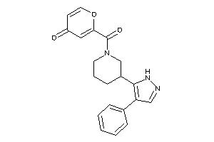 2-[3-(4-phenyl-1H-pyrazol-5-yl)piperidine-1-carbonyl]pyran-4-one
