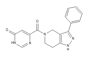 4-(3-phenyl-1,4,6,7-tetrahydropyrazolo[4,3-c]pyridine-5-carbonyl)-1H-pyrimidin-6-one