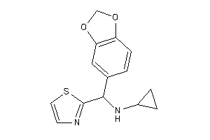 [1,3-benzodioxol-5-yl(thiazol-2-yl)methyl]-cyclopropyl-amine