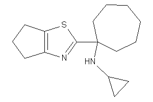Image of Cyclopropyl-[1-(5,6-dihydro-4H-cyclopenta[d]thiazol-2-yl)cycloheptyl]amine