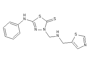 5-anilino-3-[(thiazol-5-ylmethylamino)methyl]-1,3,4-thiadiazole-2-thione