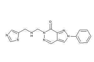 Image of 2-phenyl-6-[(thiazol-5-ylmethylamino)methyl]pyrazolo[3,4-d]pyridazin-7-one