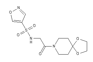 N-[2-(1,4-dioxa-8-azaspiro[4.5]decan-8-yl)-2-keto-ethyl]isoxazole-4-sulfonamide