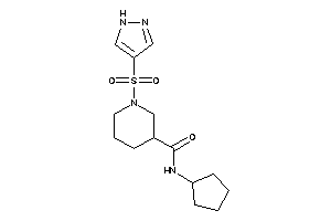 Image of N-cyclopentyl-1-(1H-pyrazol-4-ylsulfonyl)nipecotamide