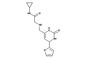 Image of N-cyclopropyl-2-[[4-(2-furyl)-2-keto-3,4-dihydro-1H-pyrimidin-6-yl]methylamino]acetamide