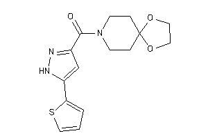 1,4-dioxa-8-azaspiro[4.5]decan-8-yl-[5-(2-thienyl)-1H-pyrazol-3-yl]methanone