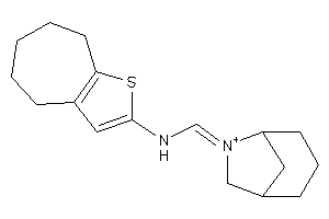 Image of 6-azoniabicyclo[3.2.1]octan-6-ylidenemethyl(5,6,7,8-tetrahydro-4H-cyclohepta[b]thiophen-2-yl)amine