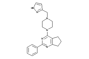 Image of 2-phenyl-4-[4-(1H-pyrazol-3-ylmethyl)piperazino]-6,7-dihydro-5H-cyclopenta[d]pyrimidine