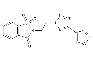 1,1-diketo-2-[2-[5-(3-thienyl)tetrazol-2-yl]ethyl]-1,2-benzothiazol-3-one