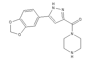 [5-(1,3-benzodioxol-5-yl)-1H-pyrazol-3-yl]-piperazino-methanone