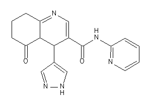 Image of 5-keto-4-(1H-pyrazol-4-yl)-N-(2-pyridyl)-4a,6,7,8-tetrahydro-4H-quinoline-3-carboxamide