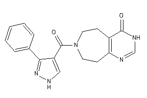 7-(3-phenyl-1H-pyrazole-4-carbonyl)-5,6,8,9-tetrahydro-3H-pyrimido[4,5-d]azepin-4-one