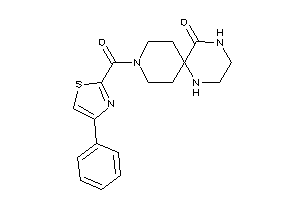 9-(4-phenylthiazole-2-carbonyl)-1,4,9-triazaspiro[5.5]undecan-5-one