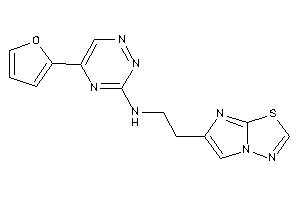 [5-(2-furyl)-1,2,4-triazin-3-yl]-(2-imidazo[2,1-b][1,3,4]thiadiazol-6-ylethyl)amine