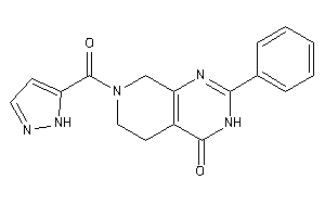 2-phenyl-7-(1H-pyrazole-5-carbonyl)-3,5,6,8-tetrahydropyrido[3,4-d]pyrimidin-4-one