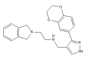 [3-(2,3-dihydro-1,4-benzodioxin-6-yl)-1H-pyrazol-4-yl]methyl-(2-isoindolin-2-ylethyl)amine