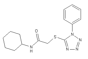 Image of N-cyclohexyl-2-[(1-phenyltetrazol-5-yl)thio]acetamide