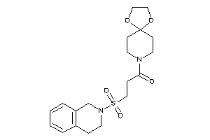 3-(3,4-dihydro-1H-isoquinolin-2-ylsulfonyl)-1-(1,4-dioxa-8-azaspiro[4.5]decan-8-yl)propan-1-one