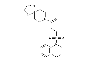 3-(3,4-dihydro-2H-quinolin-1-ylsulfonyl)-1-(1,4-dioxa-8-azaspiro[4.5]decan-8-yl)propan-1-one