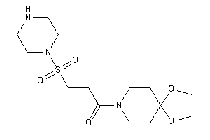 1-(1,4-dioxa-8-azaspiro[4.5]decan-8-yl)-3-piperazinosulfonyl-propan-1-one